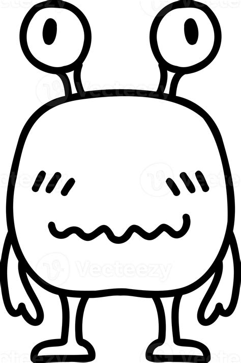 Hand Drawn cute alien illustration 12665214 PNG