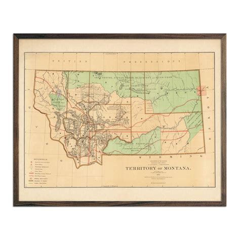 Montana Territory Map from 1876 – Muir Way