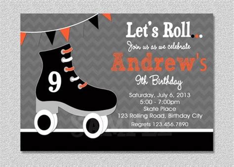 Free Printable Roller Skating Party Invitations