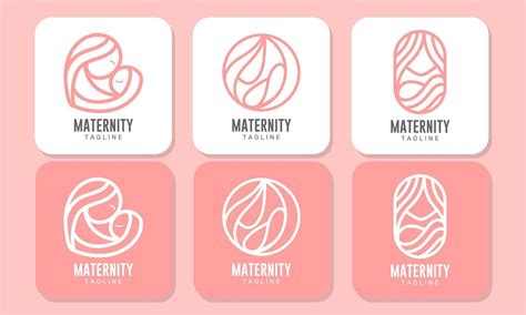 Flat design maternity logo templates collection 13661691 Vector Art at Vecteezy