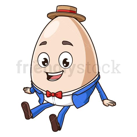 Cute Humpty Dumpty Cartoon Clipart Vector - FriendlyStock