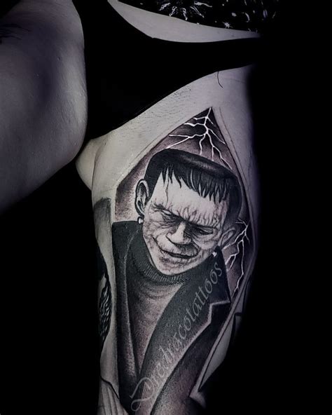 Frankenstein Thigh Tattoo | Frankenstein tattoo, Dark tattoo, Horror tattoo