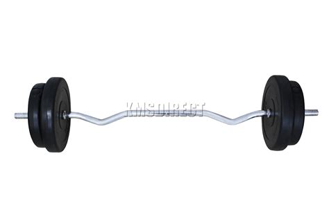 Barbell Ez Bar Weight Lifting Set – 30KG 60KG Home Gym Arm Workout ...