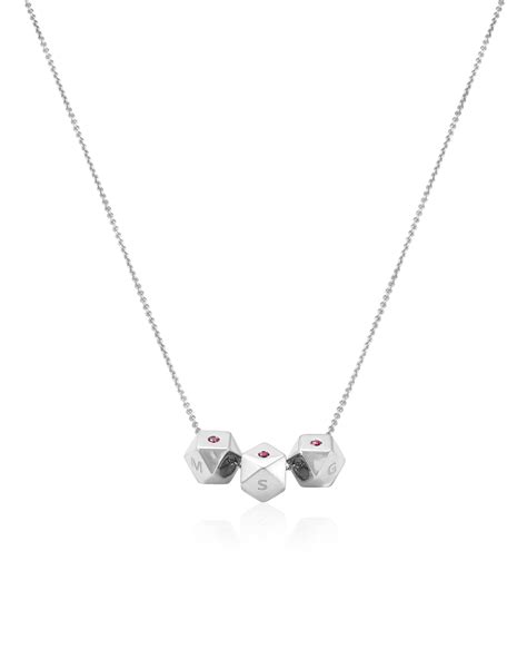 Hedra Necklace - 14K White Gold – Magal Jewelry