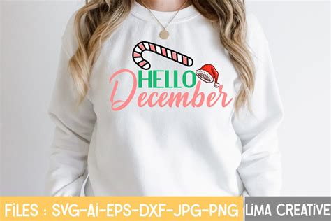 Hello December Design Graphic by Lima Creative · Creative Fabrica