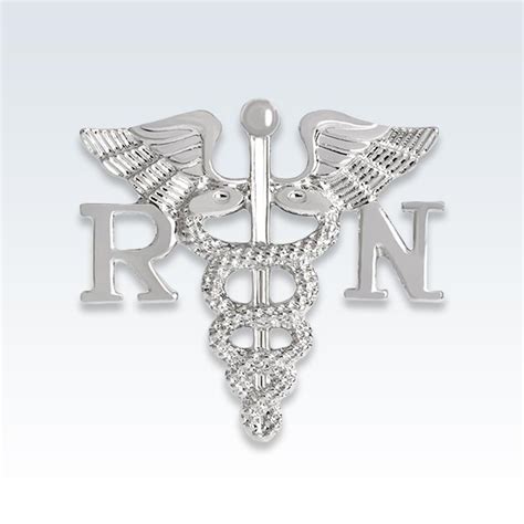 RN Caduceus Silver Lapel Pin – ClinicalPosters