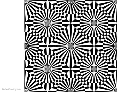 Patterns of Optical Illusion Coloring Pages - Free Printable Coloring Pages