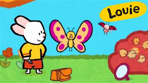 Louie, draw me a butterfly | Learn to draw cartoon for kids - YouTube