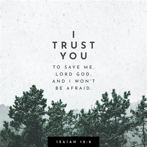 Isaiah 12:2 Surely God is my salvation; I will trust and not be afraid ...