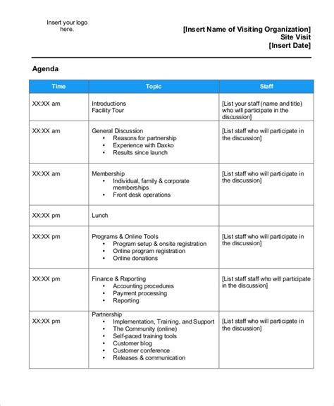 Vendor Meeting Agenda Template – Atlanticcityaquarium.com