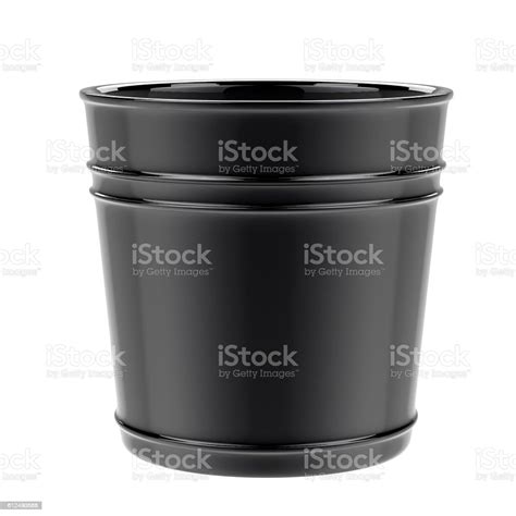 Empty Pot Isolated On White Stock Photo - Download Image Now - Flower Pot, Plastic, Black Color ...