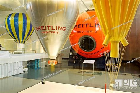 Breitling Orbiter 2 Balloon Gondola and model of Orbiter 3, Stock Photo, Picture And Rights ...