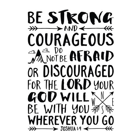 Joshua 1v9 Vinyl Wall Decal 42 Be Strong and Courageous