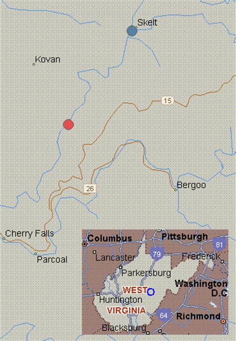 Map for Elk River - Back Fork, West Virginia, white water, Confluence ...