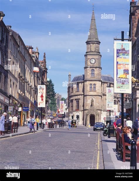 King Street, Stirling City, Scotland, UK. View to the Athenaeum ...