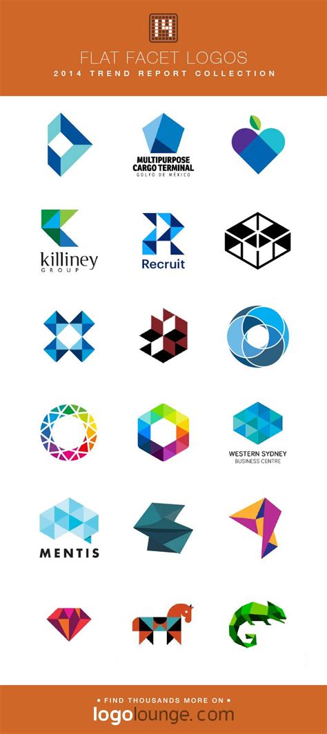 2014 LogoLounge Trend Report Collection - Flat Facet Logos These logos ...