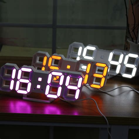 Large Modern Digital Led Skeleton Wall Clock Timer 24/12 Hour Display 3D Gife – Alexnld.com