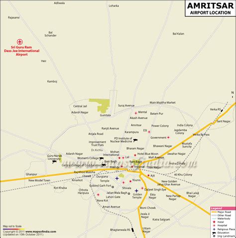 Amritsar International Airport Map