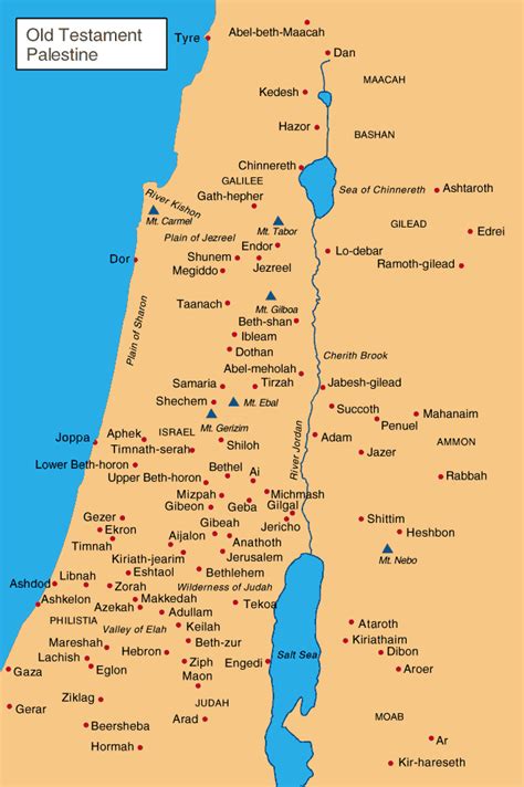 Palestine Bible Times Map