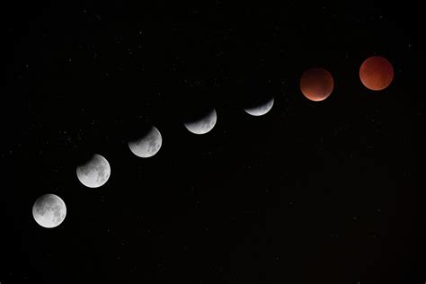 The Moon Turning Red during a Lunar Eclipse at Telscombe Cliffs ...