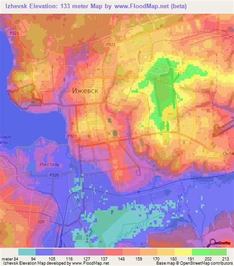 Elevation of Izhevsk,Russia Elevation Map, Topography, Contour