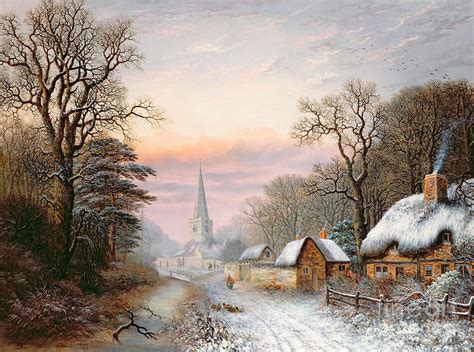 Winter landscape Painting by Charles Leaver - Pixels