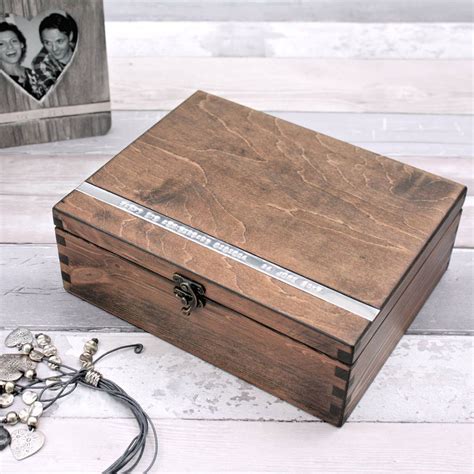 Personalised Large Wooden Jewellery Box By Warner's End | Wooden jewelry boxes, Wooden jewelry ...