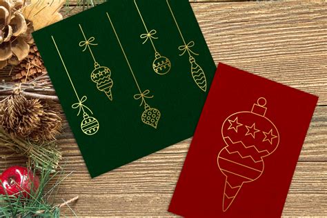Christmas Ornaments Single Line Sketch for Pens | SVG | PNG | DXF By ...