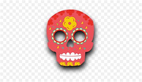 Red Sugar Skull Decoration - Transparent Sugar Skull Png Emoji,Sugar Skull Emoji - free ...