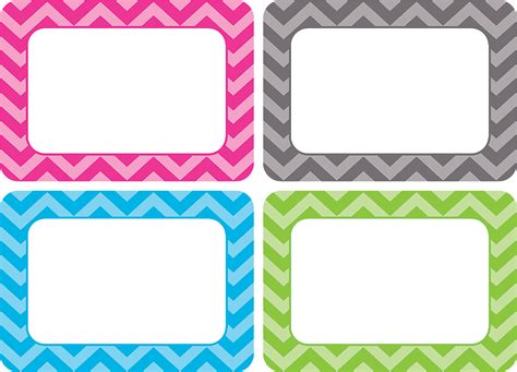Chevron Name Tags/Labels - Multi-Pack - TCR5526 | Teacher Created Resources