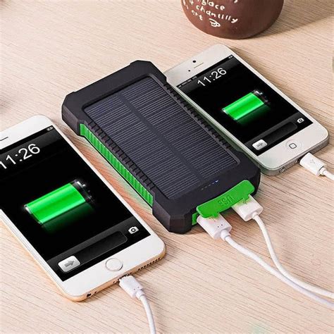 10,000mAH Water Resistant / Shockproof Solar Dual-USB Charger and LED ...