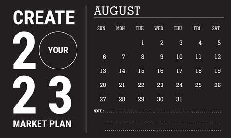 Vector illustration of 2023 calendar year. August 2023 calendar ...