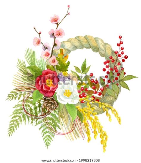 Shimenawa Japanese New Year Wreath Stock Illustration 1998219308 | Shutterstock