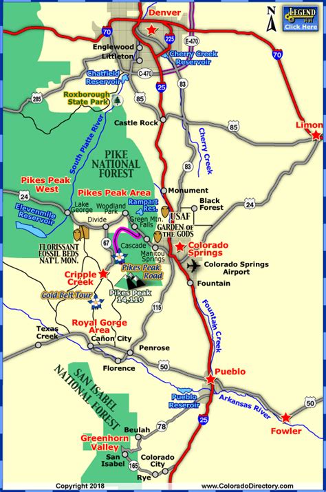 Towns Within One Hour Drive of Colorado Springs | CO Vacation Directory