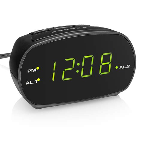 Mainstays Dual Black Digital Alarm Clock with LED Display - Model# 71036MS - Walmart.com