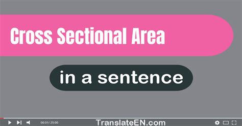 Use "Cross-sectional Area" In A Sentence