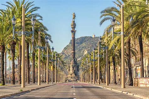 Columbus Monument, statue in Barcelona Port