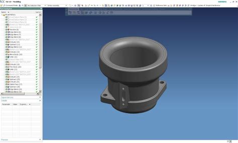 A motorbike Moto3 inlet pipe realization in carbon charged Nylon