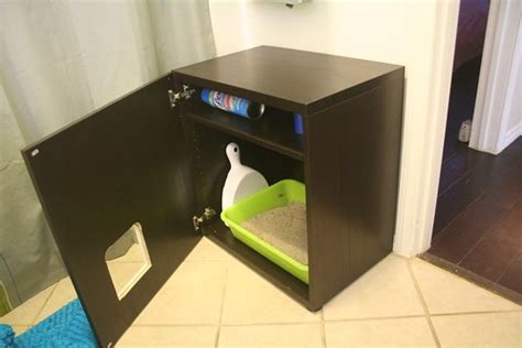 Litter box cabinet hack | Toki's cat box was one of those pl… | Flickr