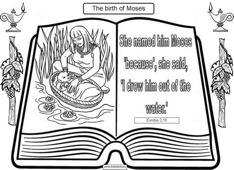 Baby Moses Coloring Page - Coloring Home