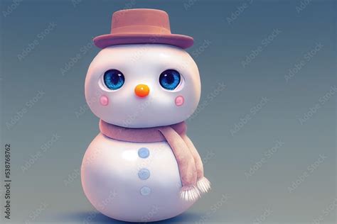 3D Rendered computer-generated holiday Snowman for the 2022-2023 Winter Holiday. Special edition ...