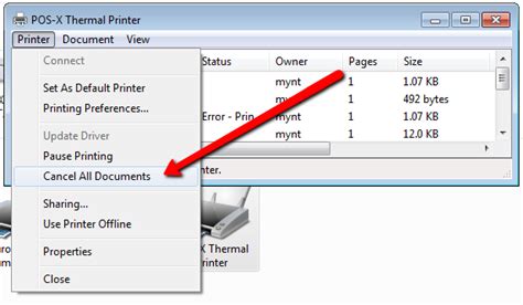 How to Clear the Print Queue (Windows 7) - POS-X