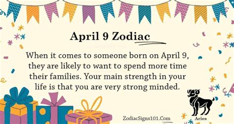 April 9 Zodiac Is Aries, Birthdays And Horoscope - ZodiacSigns101