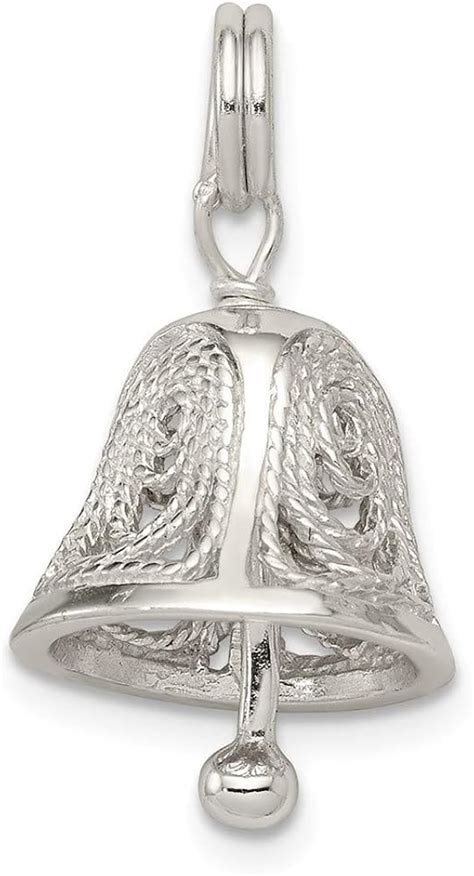 Amazon.com: 925 Sterling Silver Bell Charm and Pendant: Jewelry