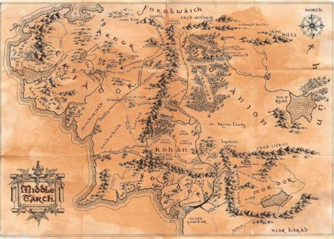 MAP OF MIDDLE EARTH - worldmaps