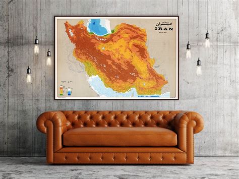 Antique Map of Tehran Map in Persian Tehran Wall Map Tehran - Etsy