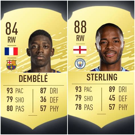 Dembele vs Sterling in Fifa 20 : FIFA