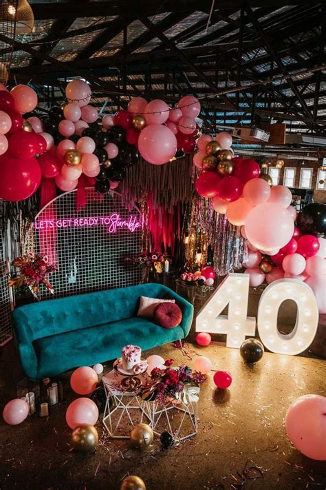 A moody burgundy 40th birthday party – fierce at 40 – Confetti Fair | 40th birthday party ...