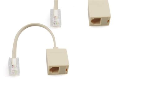 Beige RJ45 Female to Rj11 Male Extension Cable Cable Rj11 to RJ45 ...