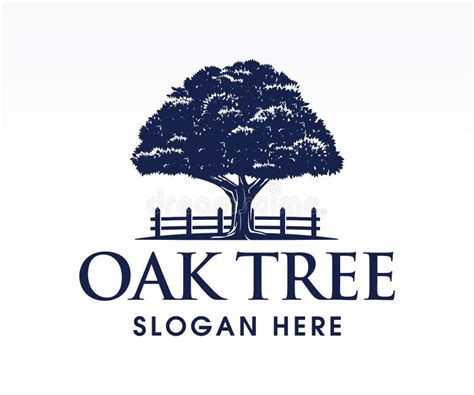 Oak Tree Silhouette Logo